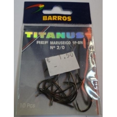 Anzois Barros Titanus Maruseigo 1F-BN nº2/0 10 Pcs